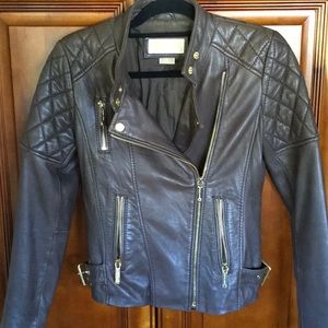Michael Kors brown leather jacket